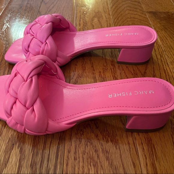 Marc Fisher Women's Calicea Heel Slide Sandal - Pink - Picture 3 of 4